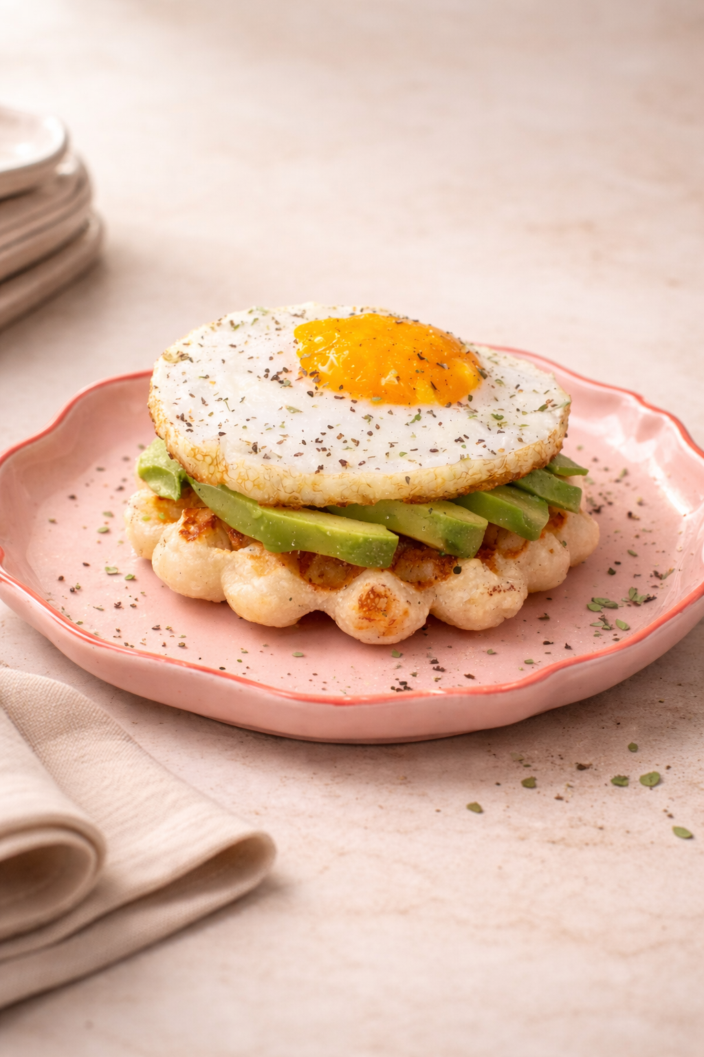 Avocado Waffle Toast