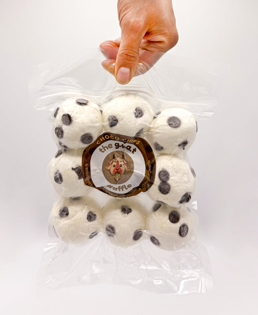 Mini Cheese Waffles – 9-Pack (Chocolate Chip Dough)